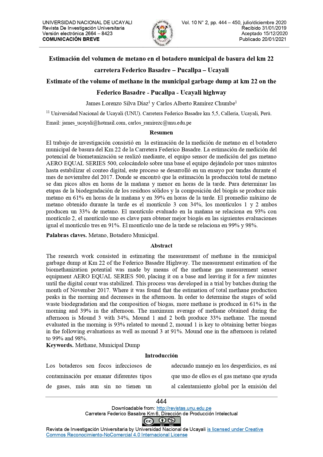 Nivel óptimo de bioecol probac para la descomposición del escobajo de palma aceitera (Elaeis guineensis jacq) y nivel nutricional del compost en Ucayali, Perú